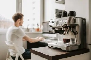Home office_Coffee machine in home office