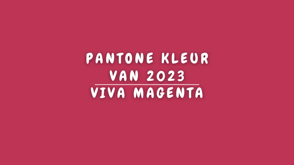 BANNER ARTIKEL Pantone kleur 2023 - Viva Magenta