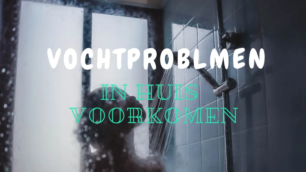 Een vrouw staat in de douche, maar de wand is helemaal aangedamd door het warme water.