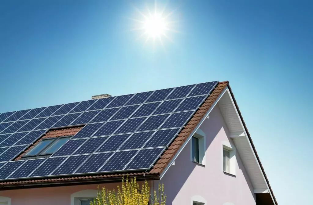 Zonnepanelen op een huis